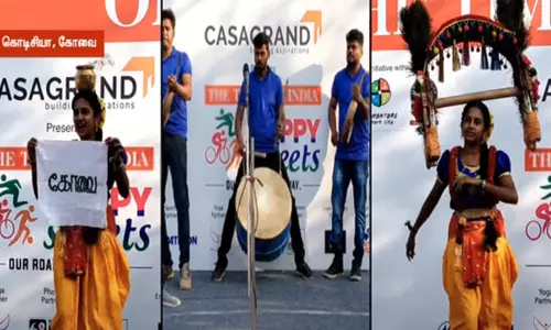 கோவையில் பாரம்பரிய கலைகளுடன் களைகட்டிய ஹேப்பி ஸ்ட்ரீட் நிகழ்ச்சி
