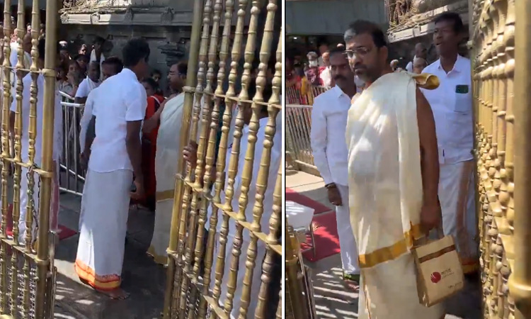 திருப்பதி கோவிலில் ஊழியரை திட்டி அவமதித்த அறங்காவலர் குழு உறுப்பினர் - வைரலாகும் வீடியோ