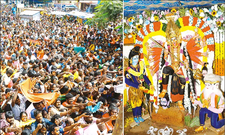 மேல்மலையனூர் அங்காள பரமேஸ்வரி அம்மன் கோவிலில் மயானக் கொள்ளை: லட்சக்கணக்கான பக்தர்கள் சாமி தரிசனம் மேல்மலையனூர் அங்காள பரமேஸ்வரி அம்மன் கோவிலில் மயானக் கொள்ளை: லட்சக்கணக்கான பக்தர்கள் சாமி தரிசனம்