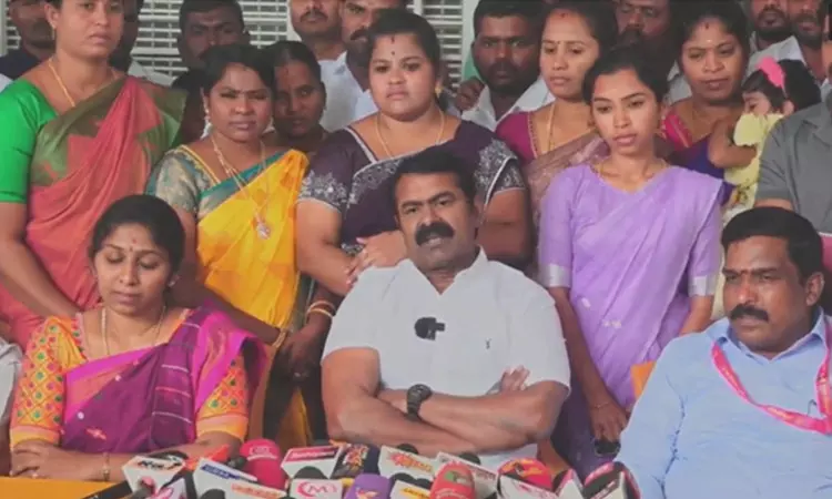 234 தொகுதிகளிலும் தி.மு.க.வால் தனித்து போட்டியிட முடியுமா? சீமான் சவால் 234 தொகுதிகளிலும் தி.மு.க.வால் தனித்து போட்டியிட முடியுமா? சீமான் சவால்