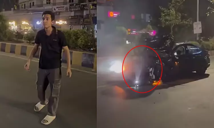 மதுபோதையில் காரை ஓட்டிய சட்டக்கல்லூரி மாணவன்: பைக் மீது மோதி பெண் பலி - அதிர்ச்சி வீடியோ மதுபோதையில் காரை ஓட்டிய சட்டக்கல்லூரி மாணவன்: பைக் மீது மோதி பெண் பலி - அதிர்ச்சி வீடியோ