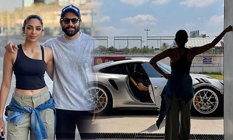 கார் பந்தய பயிற்சியில் நாக சைதன்யா - சோபிதா ஜோடி