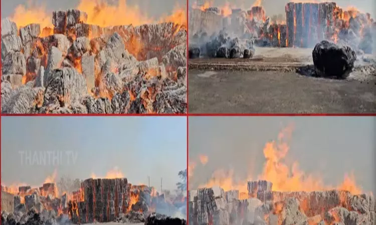 குஜராத்: காகித தொழிற்சாலையில் பயங்கர தீ விபத்து குஜராத்: காகித தொழிற்சாலையில் பயங்கர தீ விபத்து