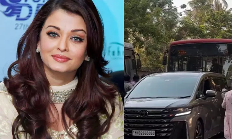 நடிகை ஐஸ்வர்யா ராயின் கார் விபத்தில் சிக்கியது; வைரல் வீடியோ