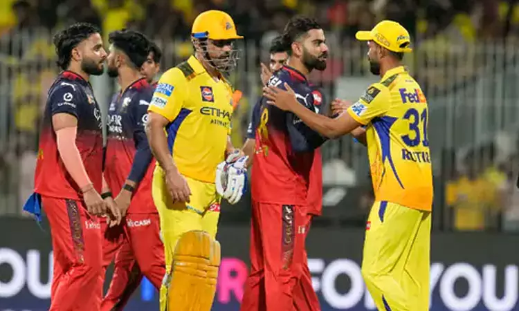 ஐ.பி.எல். வரலாற்றில் 2-வது போட்டியாக மாபெரும் சாதனை படைத்த சென்னை - பெங்களூரு ஆட்டம்