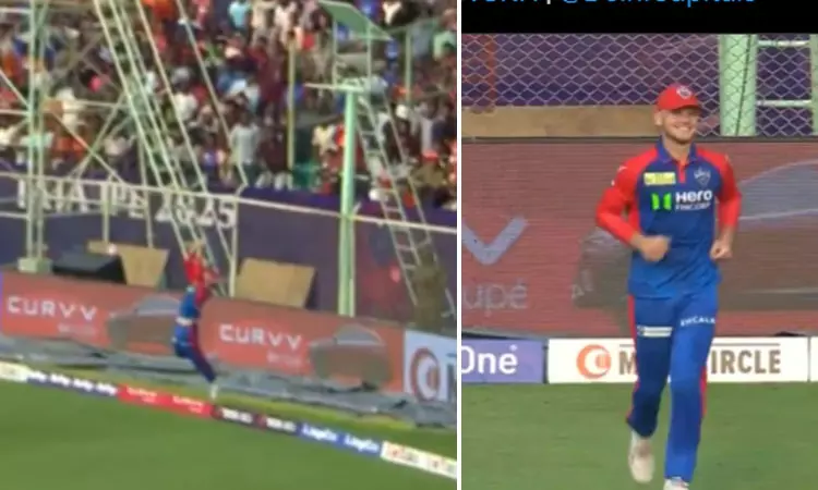 சிக்சருக்கு பறந்த பந்து... தாவி கேட்ச் பிடித்த ஜேக் பிரேசர் மெக்கர்க்.. வீடியோ வைரல் சிக்சருக்கு பறந்த பந்து... தாவி கேட்ச் பிடித்த ஜேக் பிரேசர் மெக்கர்க்.. வீடியோ வைரல்