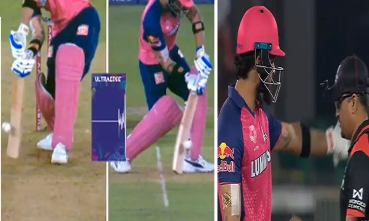 நாட் அவுட் என நடுவருடன் வாக்குவாதத்தில் ஈடுபட்ட ரியான் பராக்.. வைரல் வீடியோ