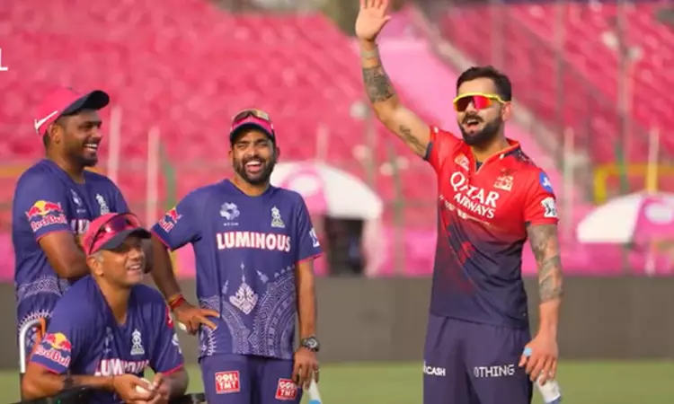 ஐ.பி.எல்.: ராஜஸ்தானுக்கு எதிராக டாஸ் வென்ற பெங்களூரு பந்துவீச்சு தேர்வு ஐ.பி.எல்.: ராஜஸ்தானுக்கு எதிராக டாஸ் வென்ற பெங்களூரு பந்துவீச்சு தேர்வு