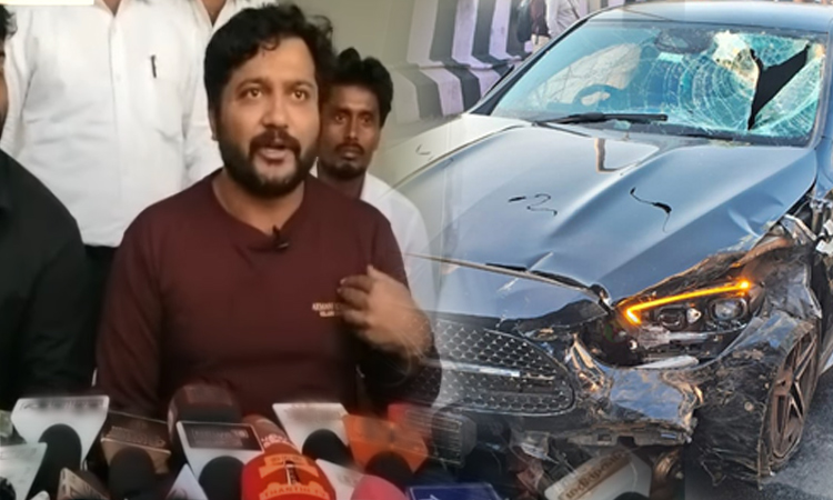 நடிகரின் டிரைவர் போதையில் கார் ஓட்டி விபத்து - 3 பேர் படுகாயம்