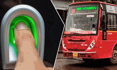 சென்னை மாநகர போக்குவரத்து பணியாளர்களுக்கு இன்று முதல் பயோமெட்ரிக் வருகை பதிவு