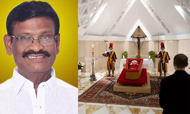 போப் பிரான்சிஸ் இறுதி அஞ்சலி நிகழ்ச்சி: தமிழக அரசு சார்பில் 2 பேர் பங்கேற்பு