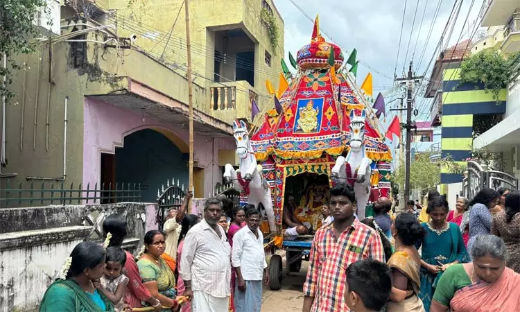 நாகை வெளிப்பாளையம் காளியம்மன் கோவில் தேரோட்டம்