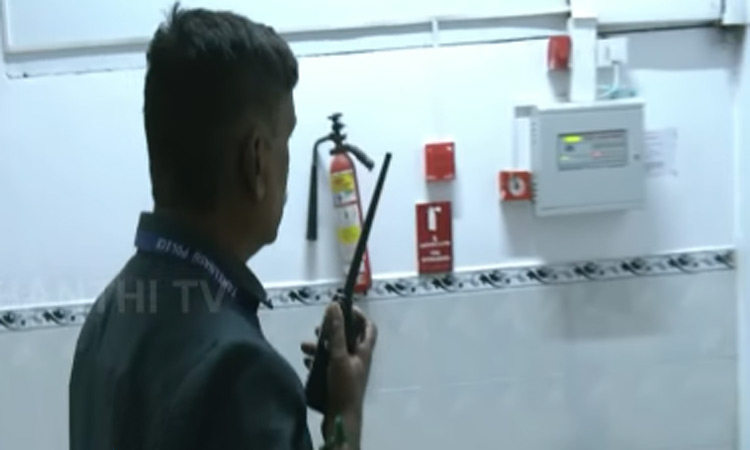 சென்னை தலைமை செயலகத்தில் பயர் அலாரம் திடீரென ஒலி எழுப்பியதால் பரபரப்பு