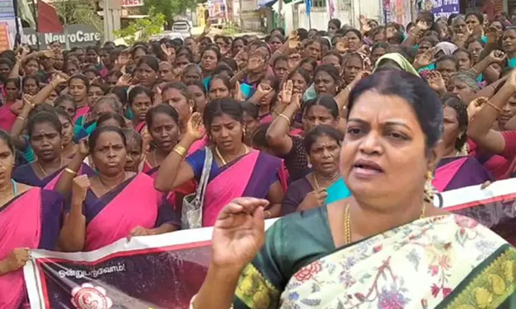 போராட்டத்தில் ஈடுபடும் அங்கன்வாடி ஊழியர்கள் மீது  ஒழுங்கு நடவடிக்கை - அமைச்சர் கீதா ஜீவன்