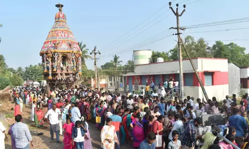 சிங்கிரிகுடி லட்சுமி நரசிம்மர் கோவிலில் தேரோட்டம்: ஏராளமான பக்தர்கள் பங்கேற்பு சிங்கிரிகுடி லட்சுமி நரசிம்மர் கோவிலில் தேரோட்டம்: ஏராளமான பக்தர்கள் பங்கேற்பு