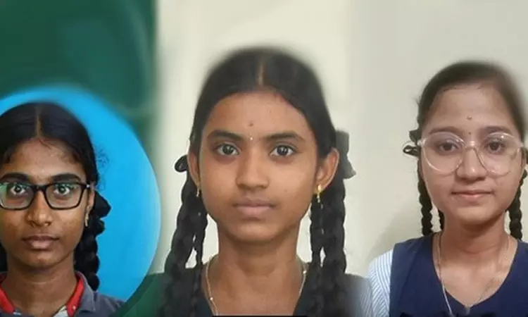 10-ம் வகுப்பு பொதுத் தேர்வு: 3 மாணவிகள் 500-க்கு 499 மதிப்பெண் பெற்று சாதனை 10-ம் வகுப்பு பொதுத் தேர்வு: 3 மாணவிகள் 500-க்கு 499 மதிப்பெண் பெற்று சாதனை
