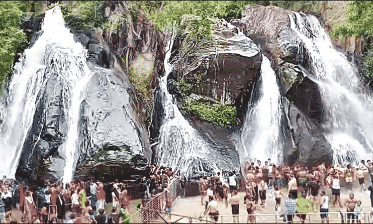 குற்றால அருவிகளில் குளிக்க தடை குற்றால அருவிகளில் குளிக்க தடை