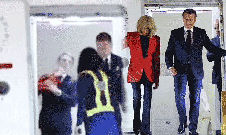 பிரான்ஸ் அதிபர் மேக்ரான் கன்னத்தில் அறைந்த மனைவி? வீடியோ வைரல்