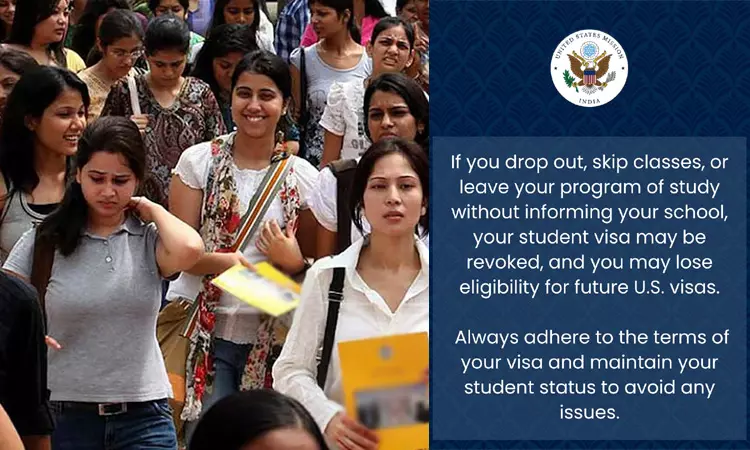 இந்திய மாணவர்கள் வகுப்புகளைத் தவிர்த்தால்.. அமெரிக்க தூதரகம் கடும் எச்சரிக்கை