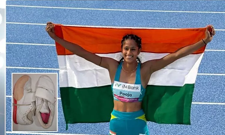 இந்திய வீராங்கனை பூஜாசிங் சாதனை இந்திய வீராங்கனை பூஜாசிங் சாதனை