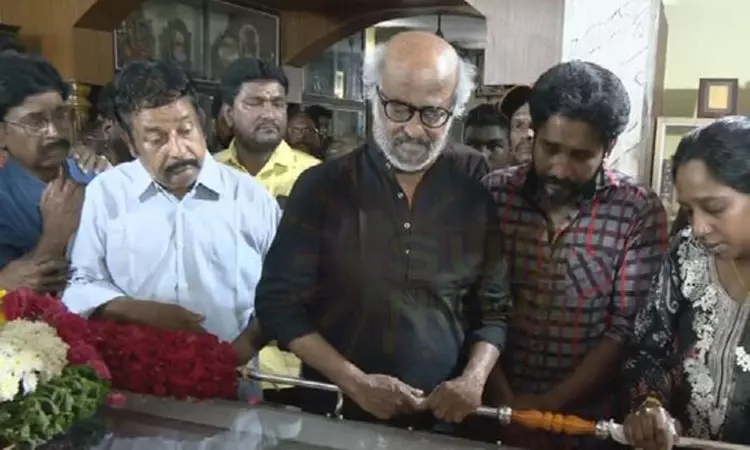 ராஜேஷ் உடலுக்கு  நடிகர் ரஜினிகாந்த் அஞ்சலி