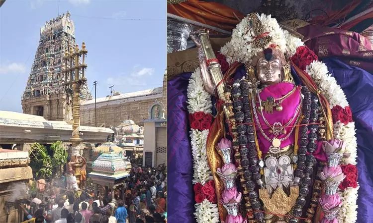 திருச்செங்கோடு வைகாசி விசாக தேர் திருவிழா: அர்த்தநாரீஸ்வரர் கோவிலில் கொடியேற்றம்