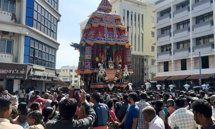 கன்னியாகுமரி பகவதி அம்மன் கோவில் தேரோட்டம்