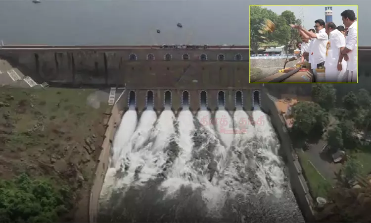 மேட்டூர் அணை: டெல்டா பாசனத்திற்காக தண்ணீரை திறந்து வைத்தார் முதல்-அமைச்சர் மு.க.ஸ்டாலின் மேட்டூர் அணை: டெல்டா பாசனத்திற்காக தண்ணீரை திறந்து வைத்தார் முதல்-அமைச்சர் மு.க.ஸ்டாலின்