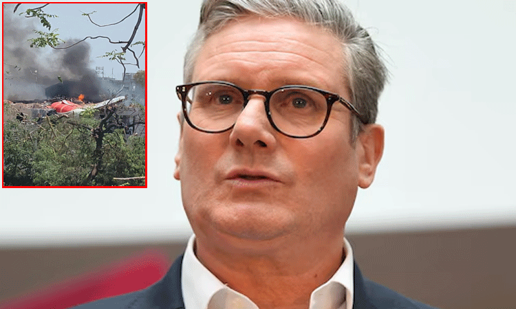 குஜராத் விமான விபத்து காட்சிகள் வேதனையளிக்கிறது - இங்கிலாந்து பிரதமர்