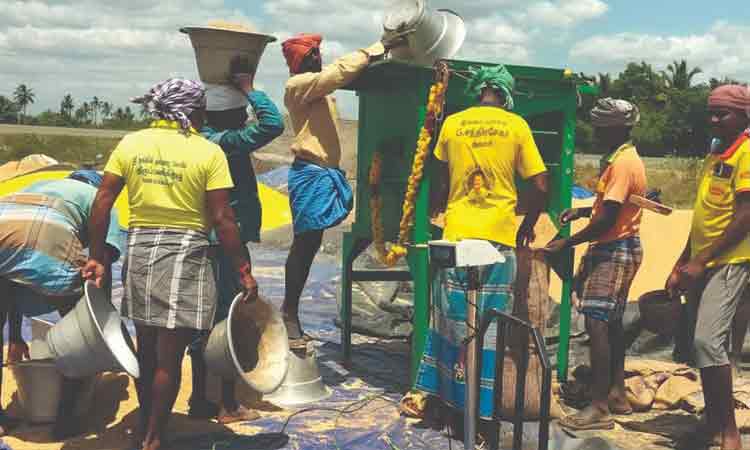 வளவம்பட்டி கிராமத்தில் நெல் கொள்முதல் நிலையம் திறப்பு - விவசாயிகள் மகிழ்ச்சி