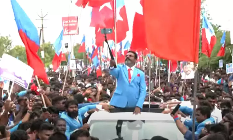 வக்பு திருத்த சட்டத்திற்கு எதிராக திருச்சியில் வி.சி.க. பிரம்மாண்ட பேரணி