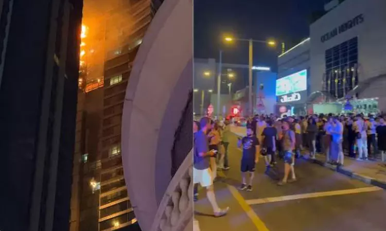 துபாயில் 67 மாடி கட்டிடத்தில் பயங்கர தீ விபத்து துபாயில் 67 மாடி கட்டிடத்தில் பயங்கர தீ விபத்து