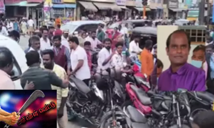 பட்ட பகலில் நடுரோட்டில் தெருகூத்து கலைஞர் வெட்டிக்கொலை - போலீசார் விசாரணை பட்ட பகலில் நடுரோட்டில் தெருகூத்து கலைஞர் வெட்டிக்கொலை - போலீசார் விசாரணை