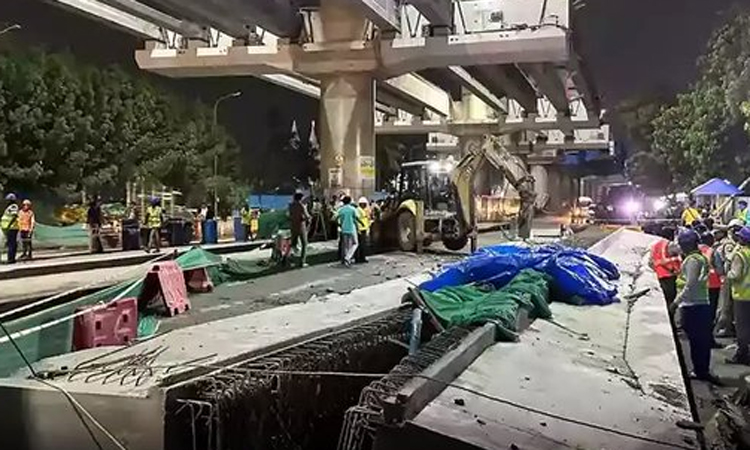 'கர்டர்' விழுந்த விபத்து: மெட்ரோ ரெயில் ஒப்பந்ததாரருக்கு ரூ.1 கோடி அபராதம்