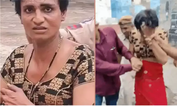 ராஜஸ்தான்: கைதுக்கு பயந்து பெண் வேடமிட்டு போலீசாரை திகைக்க வைத்த குற்றவாளி - வைரலாகும் வீடியோ