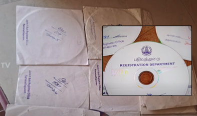 சாலையில் சிதறிக் கிடந்த அரசு முத்திரையுடன் கூடிய சி.டி.க்கள் - பழிவாங்கும் செயலா? என போலீஸ் சந்தேகம்