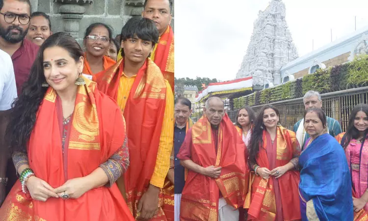 திருப்பதி ஏழுமலையான் கோவிலில்  நடிகை வித்யா பாலன் சாமி தரிசனம்