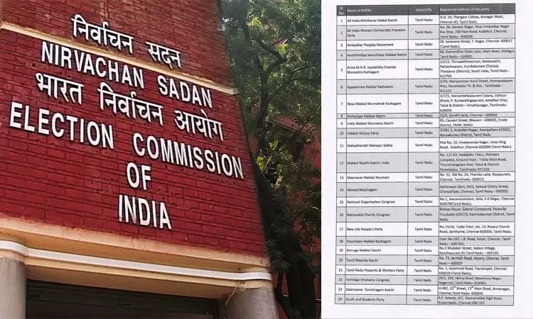 தமிழ்நாட்டில் 24 கட்சிகளுக்கு தேர்தல் ஆணையம் நோட்டீஸ்