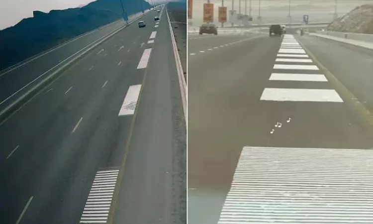 புஜேராவில் புதுமையான முயற்சி: 750 மீட்டர் தொலைவு இசை எழுப்பும் சாலை