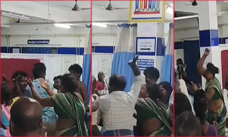 உளுந்தூர்பேட்டை அரசு மருத்துவமனை வளாகத்தில் அடிதடி... வீடியோ காட்சிகள் உளுந்தூர்பேட்டை அரசு மருத்துவமனை வளாகத்தில் அடிதடி... வீடியோ காட்சிகள்
