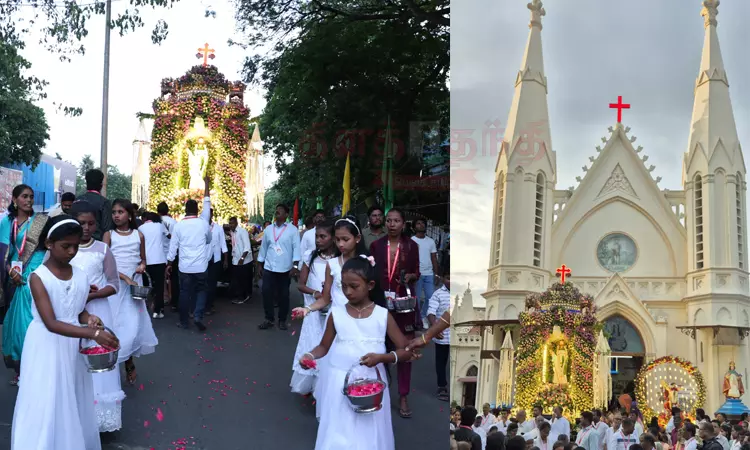 சாந்தோம் புனித தோமையார் தேர்ப்பவனி - திரளான கிறிஸ்தவர்கள் பங்கேற்பு சாந்தோம் புனித தோமையார் தேர்ப்பவனி - திரளான கிறிஸ்தவர்கள் பங்கேற்பு