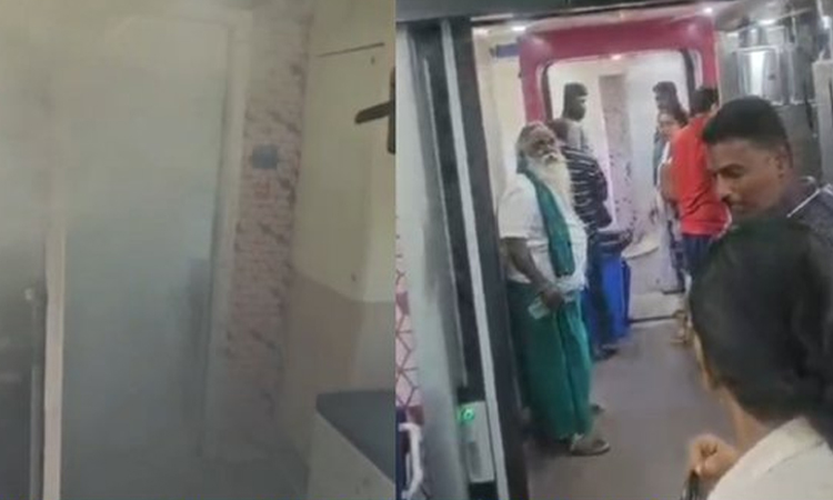 நெல்லை - சென்னை வந்தே பாரத் ரெயிலில் திடீர் புகை; பயணிகள் பீதி