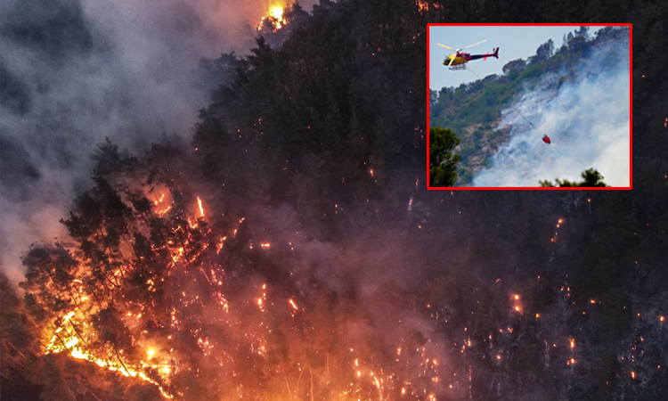 பிரான்சில் காட்டுத்தீ:  13 பேர் காயம்; 700 ஹெக்டேர் நிலப்பரப்பு எரிந்து சேதம்