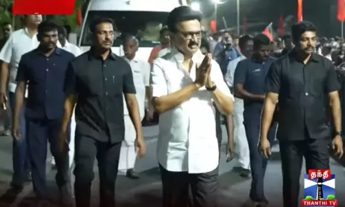 திருவாரூரில் முதல்-அமைச்சர் மு.க.ஸ்டாலின் ரோடு ஷோ