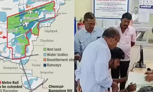 பரந்தூர் விமான நிலையம்: நிலம் வழங்கியவர்களுக்கு உடனடி இழப்பீட்டுத் தொகை - கலெக்டர் தகவல் பரந்தூர் விமான நிலையம்: நிலம் வழங்கியவர்களுக்கு உடனடி இழப்பீட்டுத் தொகை - கலெக்டர் தகவல்