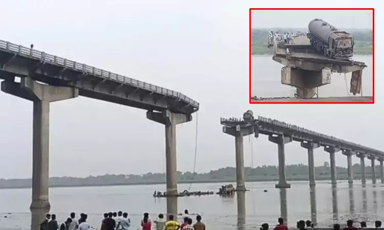 குஜராத் பால விபத்து; பலி எண்ணிக்கை 13 ஆக உயர்வு குஜராத் பால விபத்து; பலி எண்ணிக்கை 13 ஆக உயர்வு