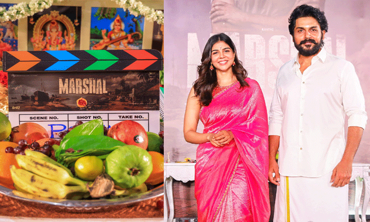 மார்ஷல் படத்தின் பூஜை புகைப்படங்களை வெளியிட்ட படக்குழு