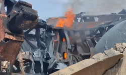 டீசல் டேங்கர் ரெயில் மீண்டும் தீ