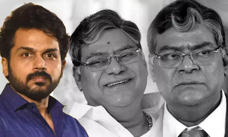 Actor Karthi condoles the demise of Kota Srinivasa Rao