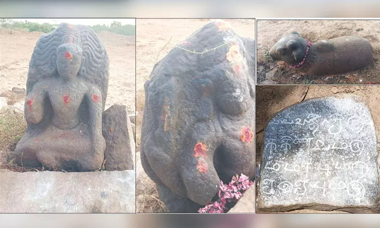 கீரனூர் அருகே 9-ம் நூற்றாண்டைச் சேர்ந்த சிலைகள், கல்வெட்டு கண்டெடுப்பு